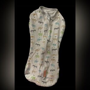 SwaddleMe | Animal Print Newborn Baby Zip Up Swaddle Blanket | Unisex Sleep Sack